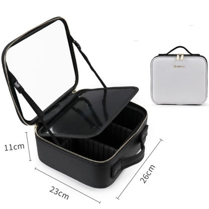 LED Lighted Makeup Bag with Mirror – Large Travel Cosmetic Case