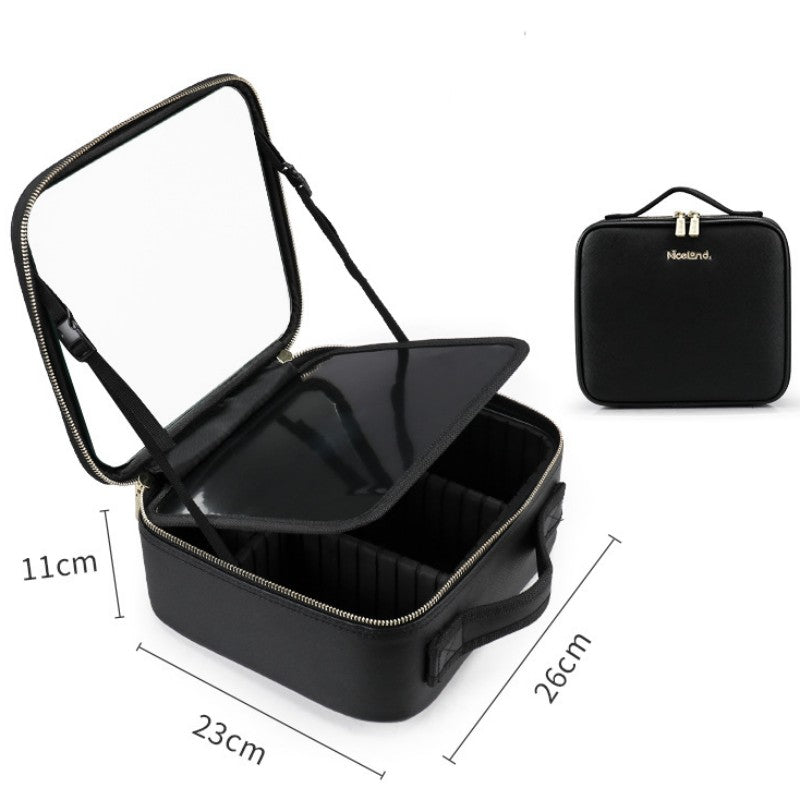 LED Lighted Makeup Bag with Mirror – Large Travel Cosmetic Case