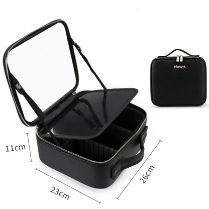 LED Lighted Makeup Bag with Mirror – Large Travel Cosmetic Case