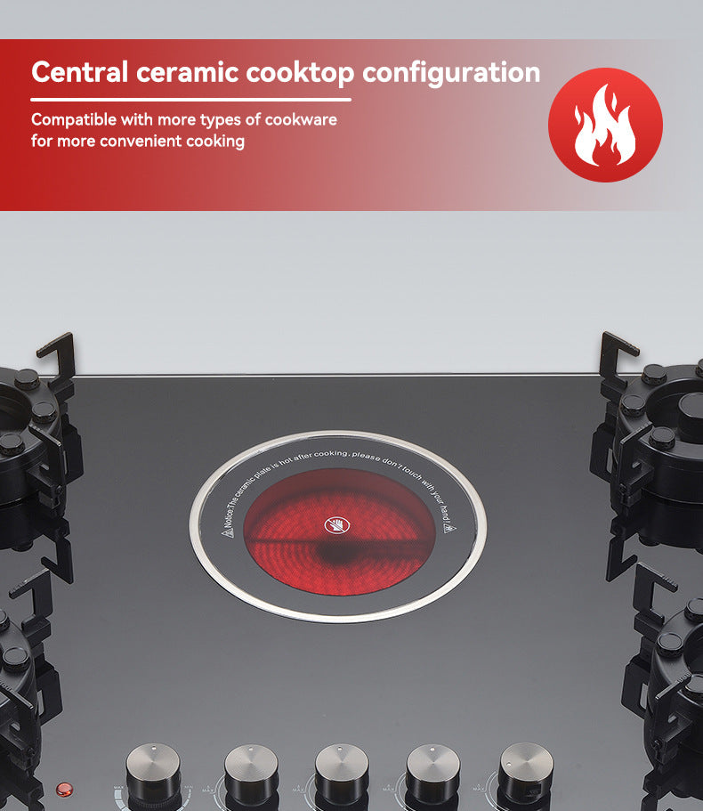 Tempered Glass All-in-One Electric Cooktop
